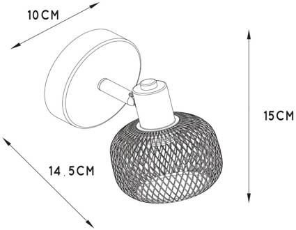 Lucide Plafondspot Maren, 1-lamp, mat goud goud mat, zwart