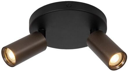 Lucide Plafondspot Ritmo Roest ⌀15cm 2xgu10