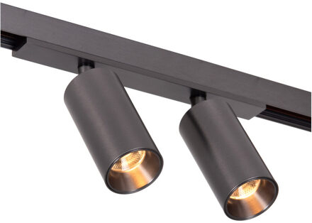 Lucide Premium LINIAL BIXX Railspot - 1-fase Railsysteem / Smart Railverlichting - Smart - 48V - 2xLED - Mat Zwart Chroom