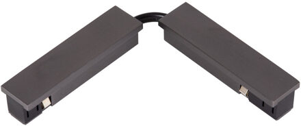 Lucide Premium LINIAL Flexibel -koppelstuk - 1-fase Railsysteem / Railverlichting - Smart - 48V Track - Mat Zwart Chroom