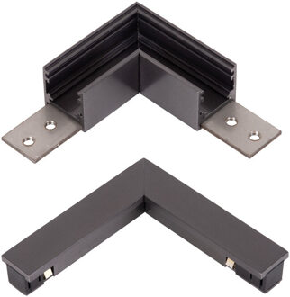 Lucide Premium LINIAL L-koppelstuk - 1-fase Railsysteem / Railverlichting - 48V - Mat Zwart Chroom