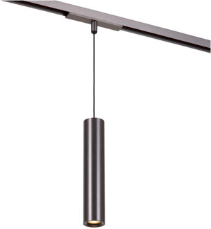Lucide Premium LINIAL LUXUS Hanglamp - 1-fase Railsysteem / Smart Railverlichting - 1xLED - Mat Zwart Chroom