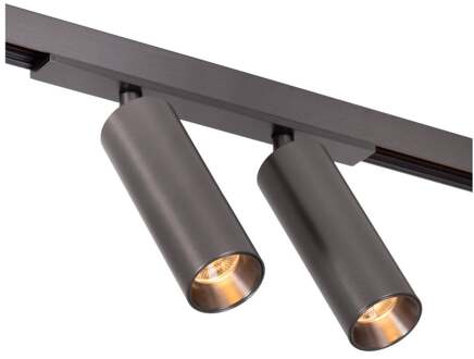 Lucide Premium LINIAL MOXX Railspot - 1-fase Railsysteem / Smart Railverlichting - Smart - 48V - 2xLED - Mat Zwart Chroom