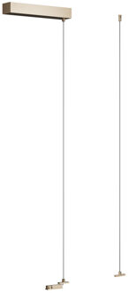 Lucide Premium LINIAL Ophanging met plafondplaat - 1 fase Railsysteem / Railverlichting - Smart - 48V - Champagne