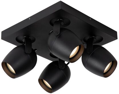 Lucide PRESTON Plafondspot 4xGU10 - Zwart