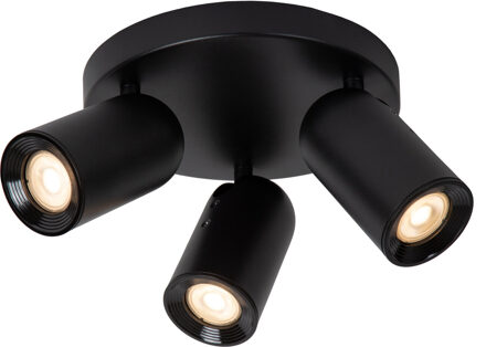 Lucide PUNCH - Plafondspot - Ø 21 cm - 3xGU10 - Zw Zwart