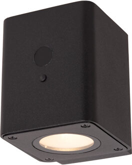 Lucide RAMIN - Wandlamp - Zonne-energie - LED Dimb. - 1x1W 2850K/3150K - IP54 - Beweging & dag/nacht sensor - Zwart