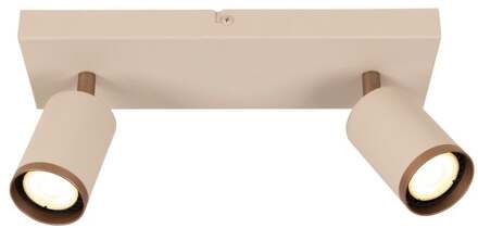 Lucide REGINA - Plafondspot - 2xGU10 - Taupe | Essential