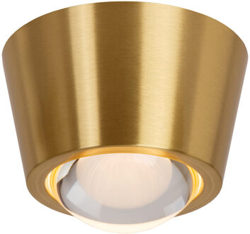 Lucide RIGON - Plafonnière - Ø 9 cm - LED - 1x7W 3000K - Mat Goud / Messing