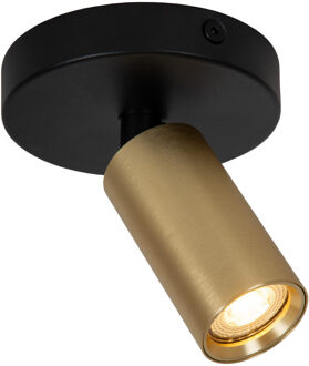 Lucide RITMO - Plafondspot - Ø 10 cm - 1xGU10 (MR11) - Mat Goud / Messing