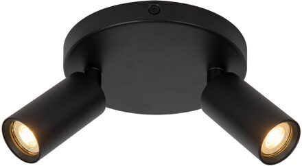 Lucide RITMO - Plafondspot - Ø 15 cm - 2xGU10 (MR11) - Zwart