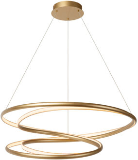 Lucide SARDANA - Hanglamp - Ø 80 cm - LED Dimb. - 1x74W 2700K - Mat Goud / Messing | Premium