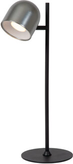 Lucide SKANSKA RECH - Oplaadbare Bureaulamp Binnen/Buiten - Accu/Batterij - LED Dimb. - CCT - 1x3W 3000K/6000K - IP44 - Grijs ijzer