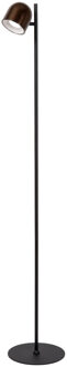 Lucide SKANSKA RECH - Oplaadbare Vloerlamp Binnen/Buiten - Accu/Batterij - Ø 23 cm - LED Dimb. - CCT - 1x3W 3000K/6000K - IP44 - Koffie