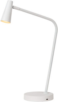 Lucide STIRLING - Oplaadbare Bureaulamp - Accu/Batterij - LED 3 StepDim - 1x3W 2700K - Wit