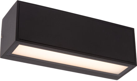 Lucide SUTTON - Wandlamp - Zonne-energie - LED - 1x1,5W 2850K/3150K - IP54 - Dag/nacht sensor - Zwart