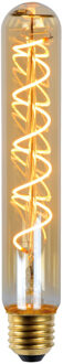 Lucide T32 - Filament lamp - Ø 3,2 cm - LED 3 StepDim (Memory) - E27 - 1x4,9W 2200K - Amber
