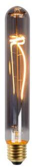 Lucide T32 - Filament Lamp - Ø 3,2 Cm - Led Dimb. - E27 - 1x5w 2200k - Fumé Grijs