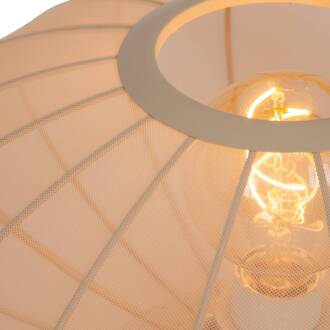 Lucide Tafellamp Corina, crème, Ø 40 cm, E27