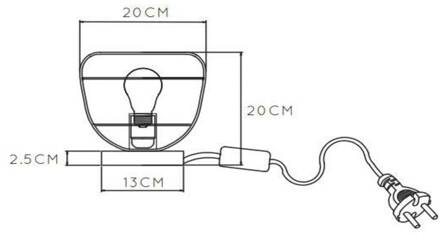 Lucide Tafellamp Filox met kooikap, zwart