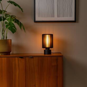 Lucide Tafellamp Lambres, zwart, hoogte 27 cm, metaal