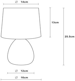 Lucide Tafellamp Marmo met keramische voet, wit wit, grijs
