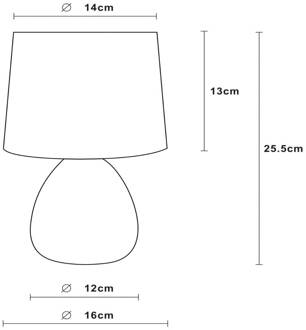 Lucide Tafellamp Marmo met keramische voet, zwart zwart, grijs