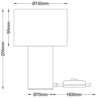Lucide tafellamp Tachina, hoogte 20 cm, bruin/naturel, hout/stof donker hout, naturel