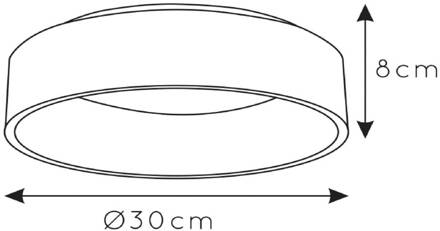 Lucide Talowe LED Plafondlamp Ø 30 cm Zwart