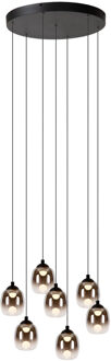 Lucide TAMINO - Hanglamp - Ø 52 cm - LED Dimb. - 7x7W 3000K - Zwart