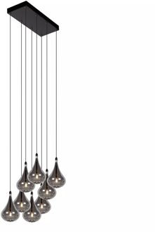 Lucide TEARS - Hanglamp - LED Dimb. - G4 - 8x1,5W 3000K - Zwart