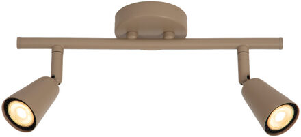 Lucide TIANA - Wandspot / Wandlamp - 2xGU10 - Taupe | Essential