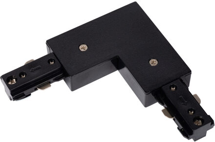 Lucide TRACK L-koppelstuk - 1-fase Railsysteem / Railverlichting - Links - Zwart (Uitbreiding)