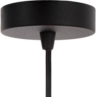 Lucide Tribute hanglamp, 1-lamp, Ø 60 cm, textiel, beige beige, zwart