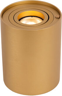 Lucide TUBE - Tafellamp - Ø 9,6 cm - LED 3 StepDim - GU10 - 1x5W 2700K - Mat Goud / Messing