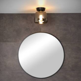 Lucide TYLER - Plafonnière Badkamer - Ø 16,1 cm - Zwart