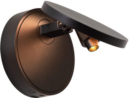 Lucide UFOR - Wandlamp - Ø 12 cm - LED Dim to warm - 1800K/3000K - Zwart | Premium