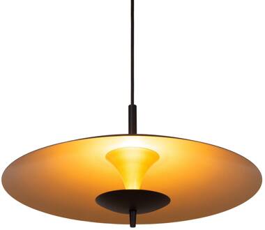 Lucide Vulcan LED hanglamp, zwart/goud, Ø 47 cm, dimbaar goud, zwart