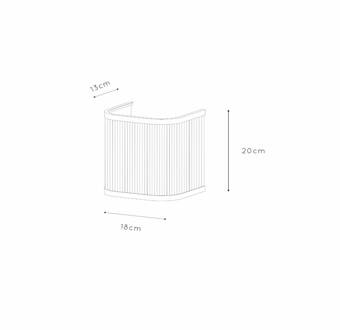 Lucide Wandlamp Tagalog van rotan, zwart/naturel zwart, natuur