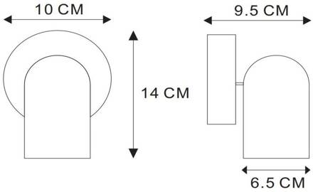 Lucide Wandspot Punch, 1-lamp, wit