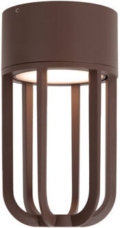 Lucide WELLS - Plafonnière Binnen/Buiten - Ø 10 cm - LED - 1x8W 2700K - IP54 - Roest bruin | Essential