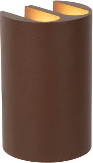 Lucide YORK - Wandspot / Wandlamp Binnen/Buiten - LED - 4x1,2W 2700K - IP54 - Roest bruin | Essential
