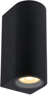 Lucide ZARO - Wandspot / Wandlamp Binnen/Buiten - 2xGU10 - IP44 - Zwart