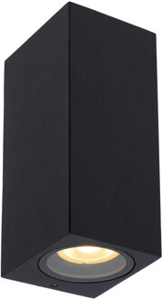 Lucide ZARO - Wandspot / Wandlamp Binnen/Buiten - 2xGU10 - IP65 - Zwart