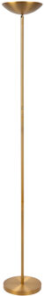 Lucide ZENITH - Vloerlamp - Ø 25,4 cm - LED Dimb. - 1x20W 3000K - Mat Goud / Messing