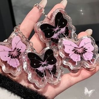 Lucky Butterfly Keychain Lip Gloss - 4 Colors 44B# White Peach - 2g