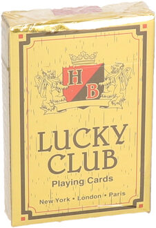 Lucky club speelkaarten rood 9 x 6 cm