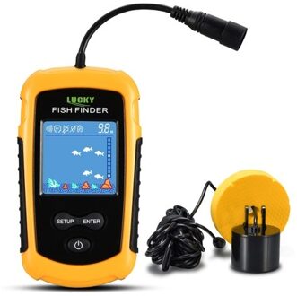 LUCKY LCD Color Screen Portable Wired Fish Finder 100M Depth Range Sonar Echo Sounders Fishfinder