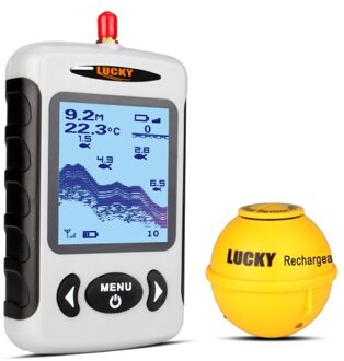 LUCKY Portable Professional Sounder Wireless Sonar Fish Finder Fishing Probe Detector Fishfinder with Dot Matrix