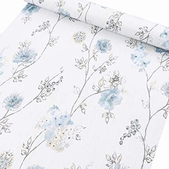 Luckyyj Decor Bloemen Sticker Schil En Stok Zelfklevende Film Vinyl Verwijderbare Behang Voor Kidroom Muur Papers Home Decoratie 45x600cm